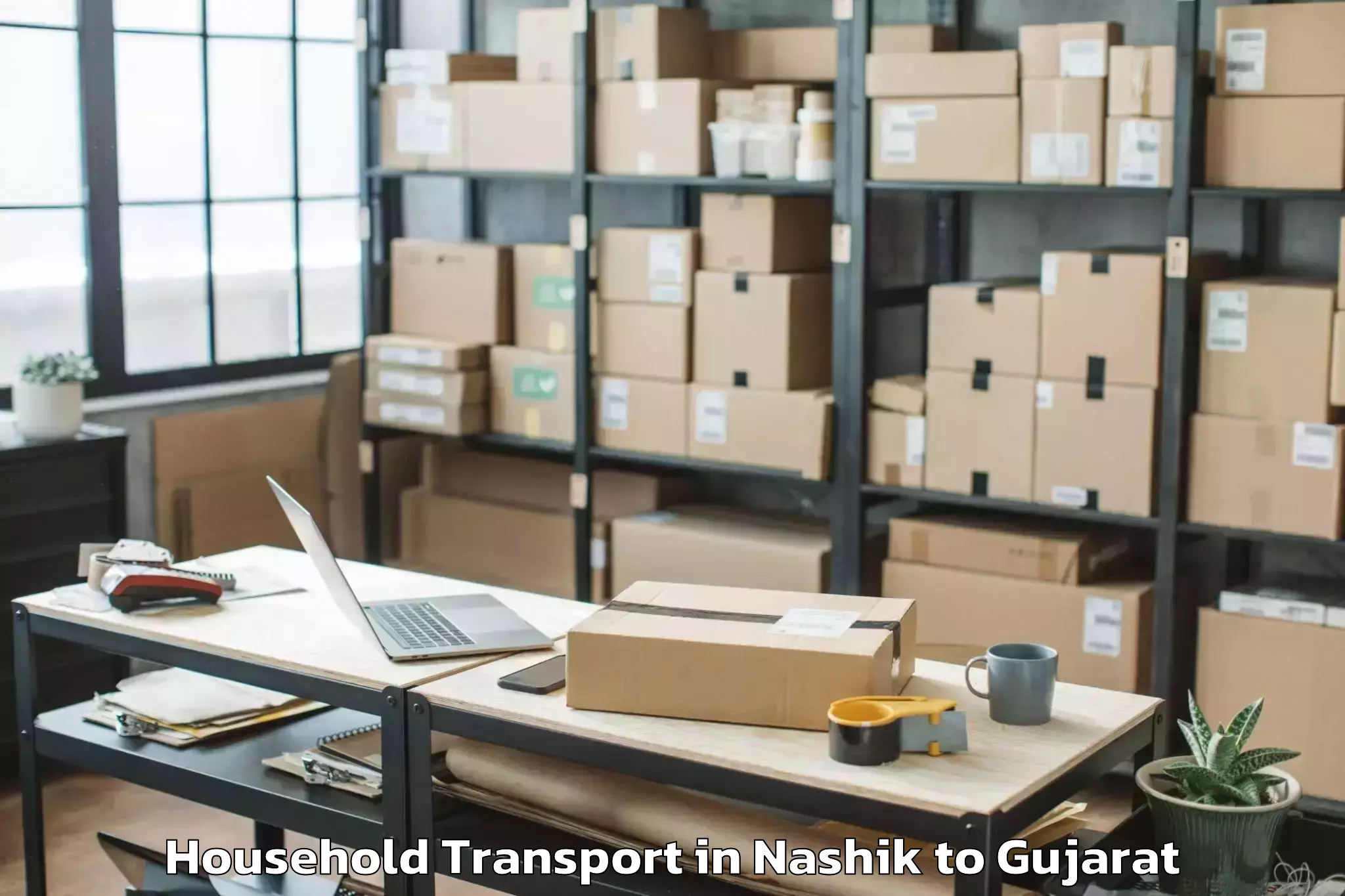 Easy Nashik to Porbandar Airport Pbd Household Transport Booking